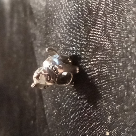 Sterling silver 925 cat / kitty snake chain charm bracelet. - Picture 3 of 8